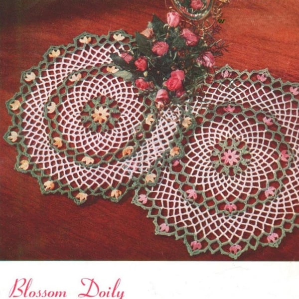 Vintage Doilies Patterns (Star Doily Book No. 104) - 1953, Knitted Crocheted Tatted Ruffled Doilies, PDF Digital Download