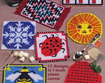Plastic Canvas Patterns, Mighty Mug Rugs Coaster, PDF Instant Download