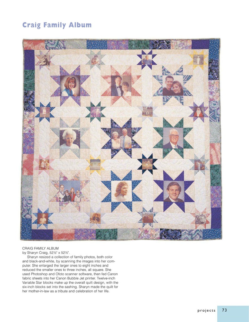 Photo Transfer Handbook, Step-by-step Instructions for 4 Projects, Pillow, Wallhanging, Quilts, Digital Download PDF image 10