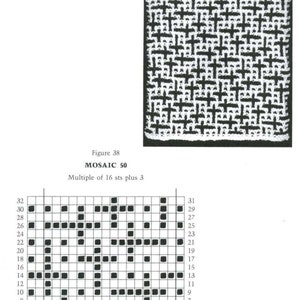 Vintage 380 Mosaic Knitting Patterns, Mosaic Knitting, Knitting Diagrams Book, PDF Instant Download image 7