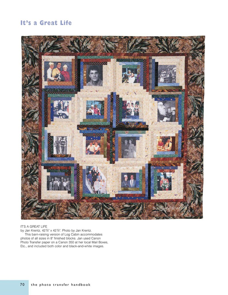 Photo Transfer Handbook, Step-by-step Instructions for 4 Projects, Pillow, Wallhanging, Quilts, Digital Download PDF image 8