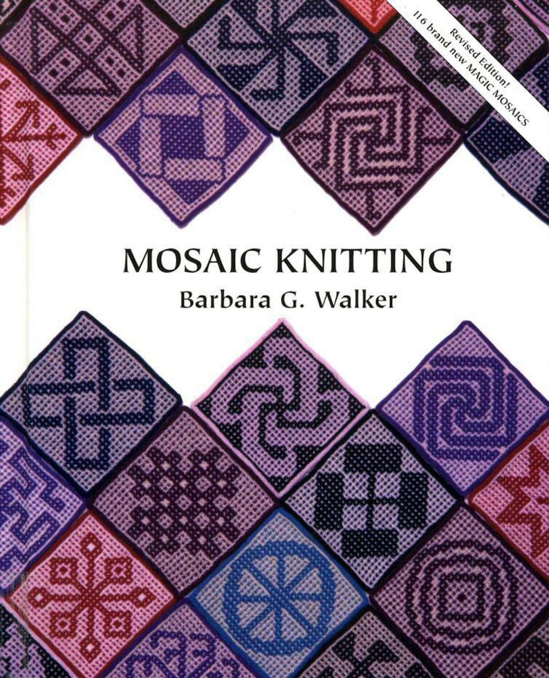 Vintage 380 Mosaic Knitting Patterns, Mosaic Knitting, Knitting Diagrams Book, PDF Instant Download image 1