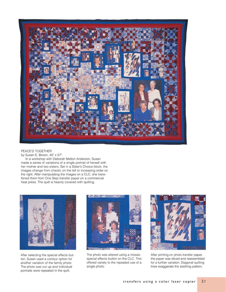 Photo Transfer Handbook, Step-by-step Instructions for 4 Projects, Pillow, Wallhanging, Quilts, Digital Download PDF image 3
