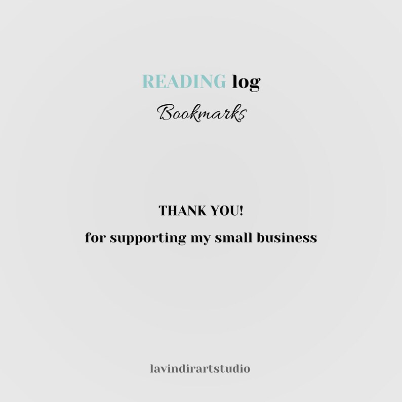 Digital Print Bookmark, Printable Reading Tracker, Library Card