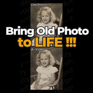 Bring Old Photos to life Photo to Video Animation vintage Memories Unique Gift Moving Photos Video Photo Memories Animated Keepsake