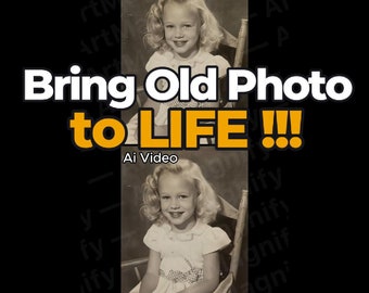 Erwecken Sie Alte Fotos zum Leben Foto zu Video Animation Vintage Erinnerungen Einzigartiges Geschenk Bewegte Fotos Video Fotoerinnerungen Animiertes Andenken