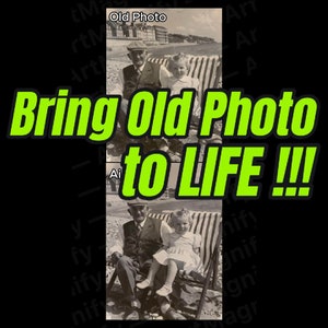 Photo to video Unique Animated Keepsakes Animation vintage Memories Unique Gift Moving Photos Video Photo Memories Animated Keepsake