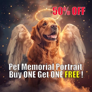 Pet Memorial portrait, Pet Memorial painting, Custom pet portrait, Pet portrait digital, Pet portrait, memorial portrait