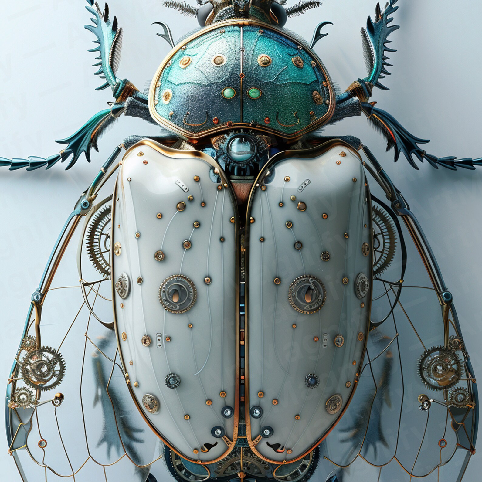 Stempunk Bug Mechanical Insect Print | Steampunk Bug Wall Art (digital Download) - Etsy