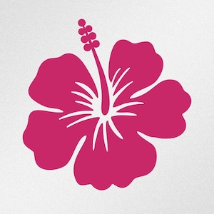 Hibiscus Hawaiian Flower Symbol Vinyl Decal Sticker