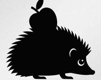 Hedgehog With An Apple Car Laptop Motorbike Vinyl Decal Sticker