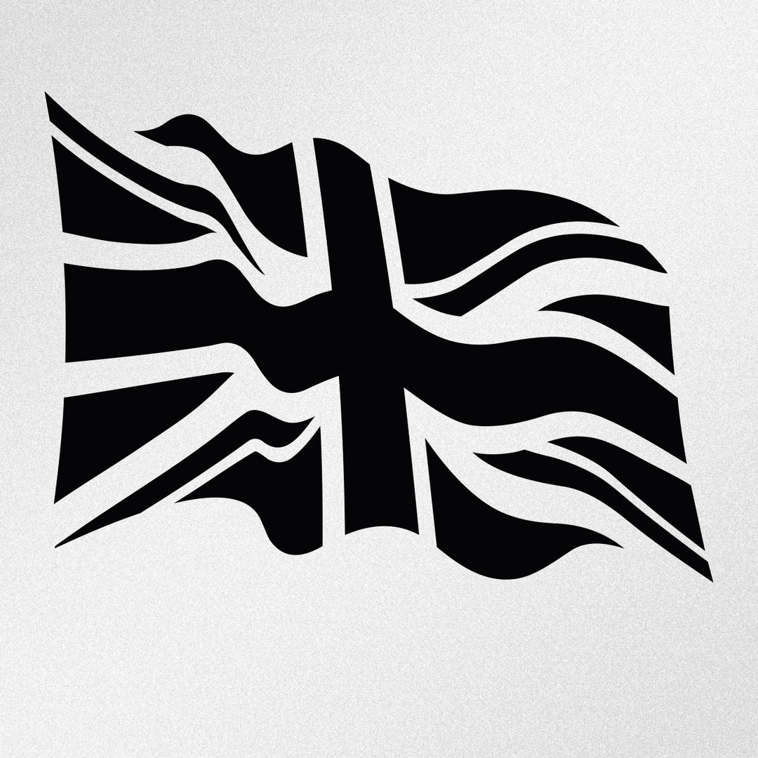 Union Jack Waving Flag of the United Kingdom Vinyl Decal Sticker - Etsy UK