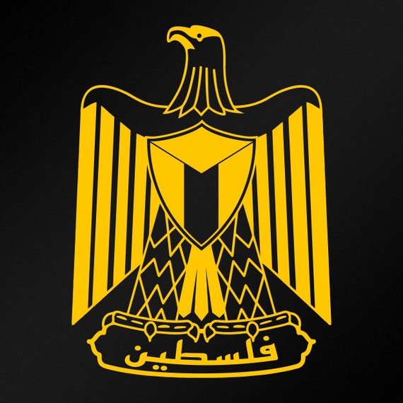 Palestine Coat Of Arms Palestinian National Emblem 90mm Vinyl