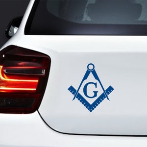 Sticker Car Moto Biker Decal Bumper Flag Masonic Freemason Emblem - Foto 13