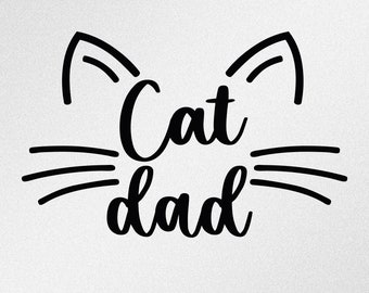 Cat Dad Car Laptop Motorbike Vinyl Decal Sticker