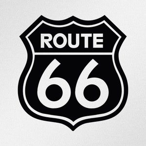 Route 66 Car Laptop Motorbike Vinyl Decal Sticker