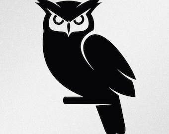 Owl Car Window Bumper Laptop Vinyl Decal Sticker v. 02