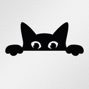 Peeking Cat Car Laptop Motorbike Vinyl Decal Sticker