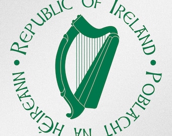 Ireland Éire Harp, Republic Of Ireland, Vinyl Decal Sticker