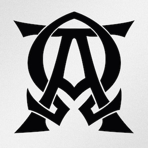 Alfa Omega Symbol Car Laptop Motorbike Vinyl Decal Sticker