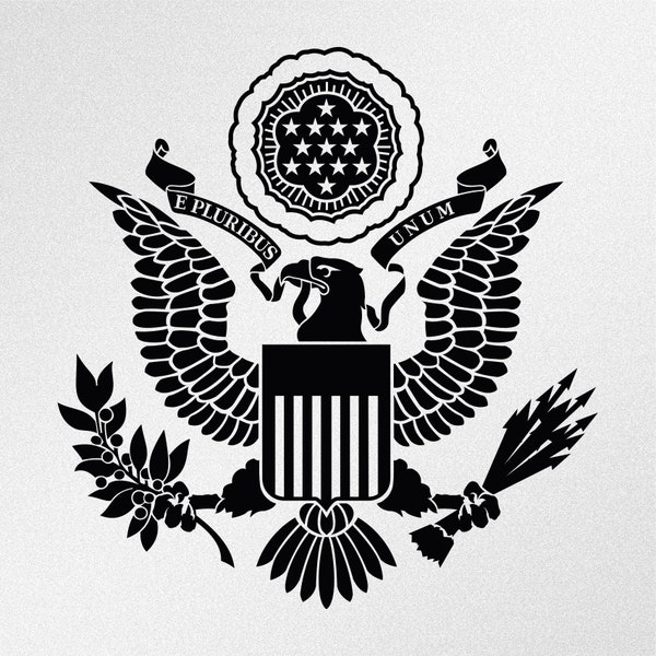 Autocollant vinyle grand sceau des États-Unis aigle américain, armoiries