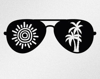 Stickers aviateur, soleil, palmiers, voiture, ordinateur portable, moto, vinyle, autocollant