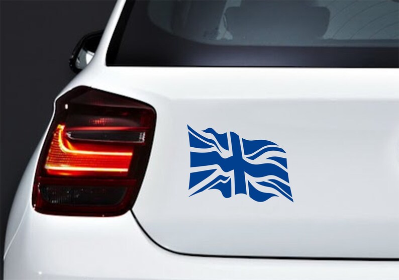 Union Jack Waving Flag of the United Kingdom Vinyl Decal Sticker - Etsy
