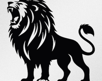 Lion Roaring Car Laptop Motorbike Vinyl Decal Sticker