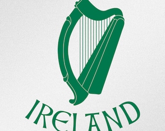 Ireland Harp Vinyl Decal Sticker