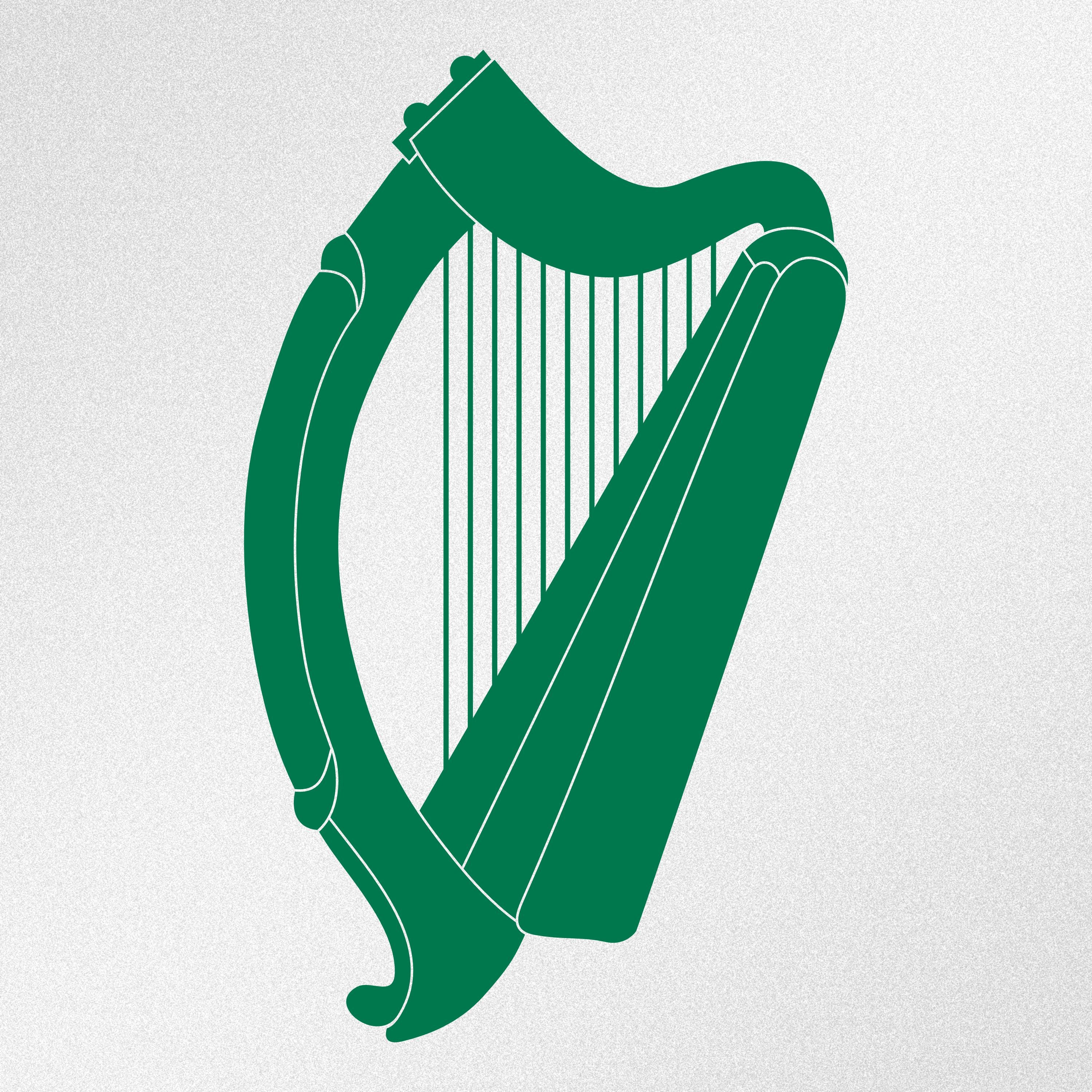 Harp Symbol Of Ireland Vinyl Decal Sticker