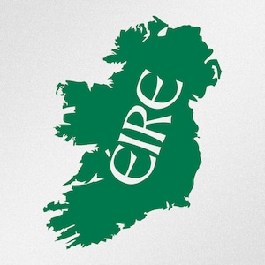 Éire, Léarscáil na hÉireann, Ierland kaart, kaart van Ierland, Ierse kaart, vinyl sticker sticker