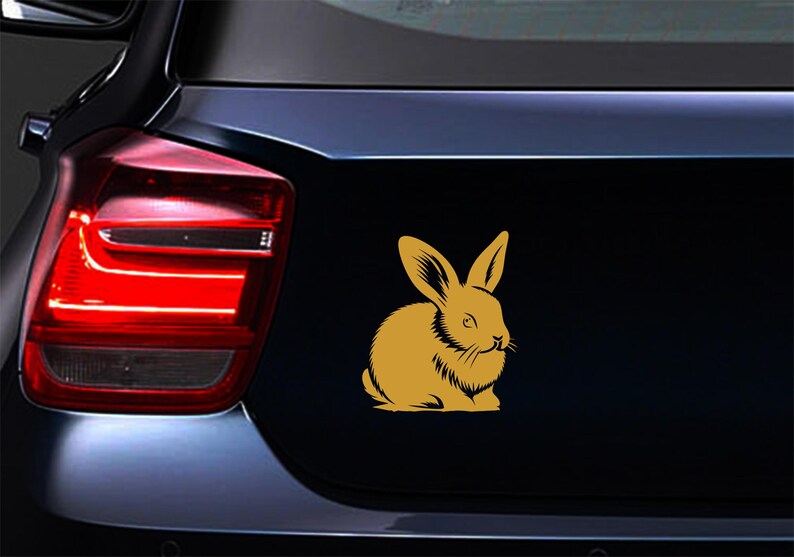White Rabbit Car Decal Rabbit Car Laptop Motorbike Vinyl Decal Sticker V. 01 - Etsy Australia