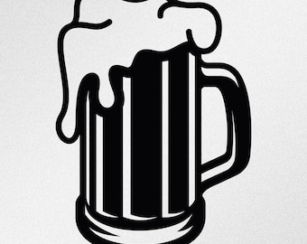 Ireland - Irish Beer Mug, Vinyl Decal Sticker