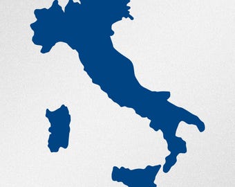 Italy Map Vinyl Decal Sticker