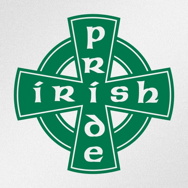 Irish Pride Celtic Cross Saint Patrick’s Day Vinyl Decal Sticker