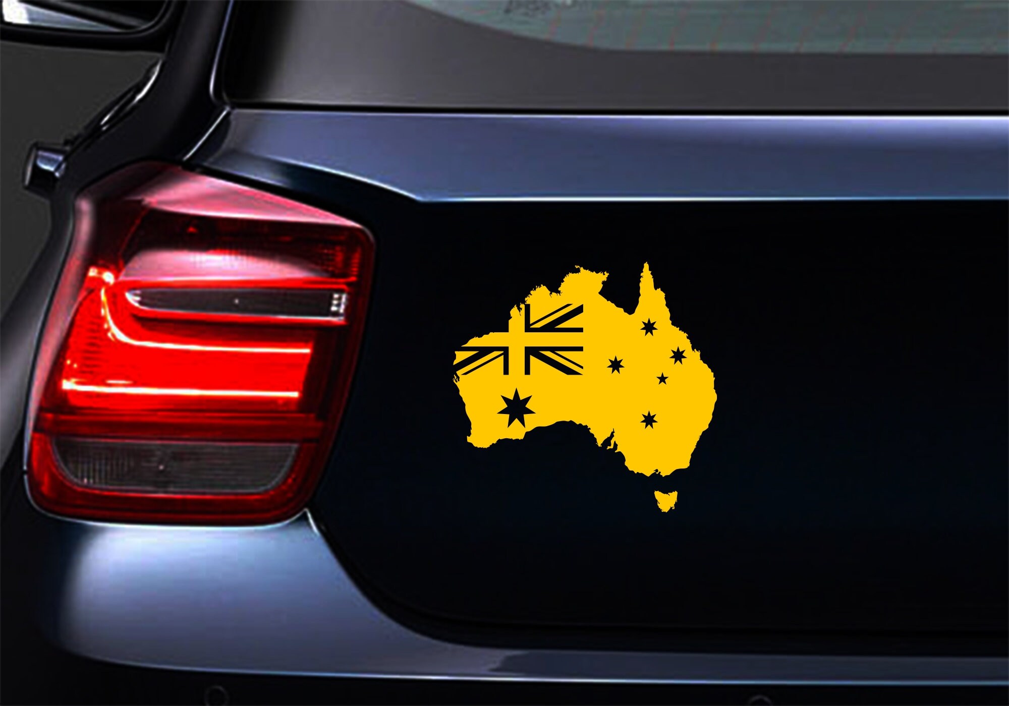 Australia Map Flag Vinyl Car Sticker Decal - Outdoor Rated, French Made