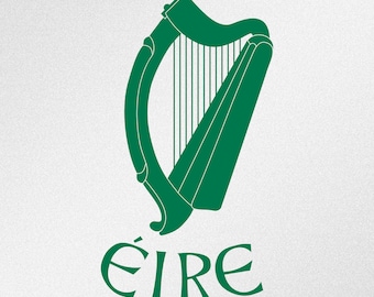 Ireland Éire Harp Vinyl Decal Sticker