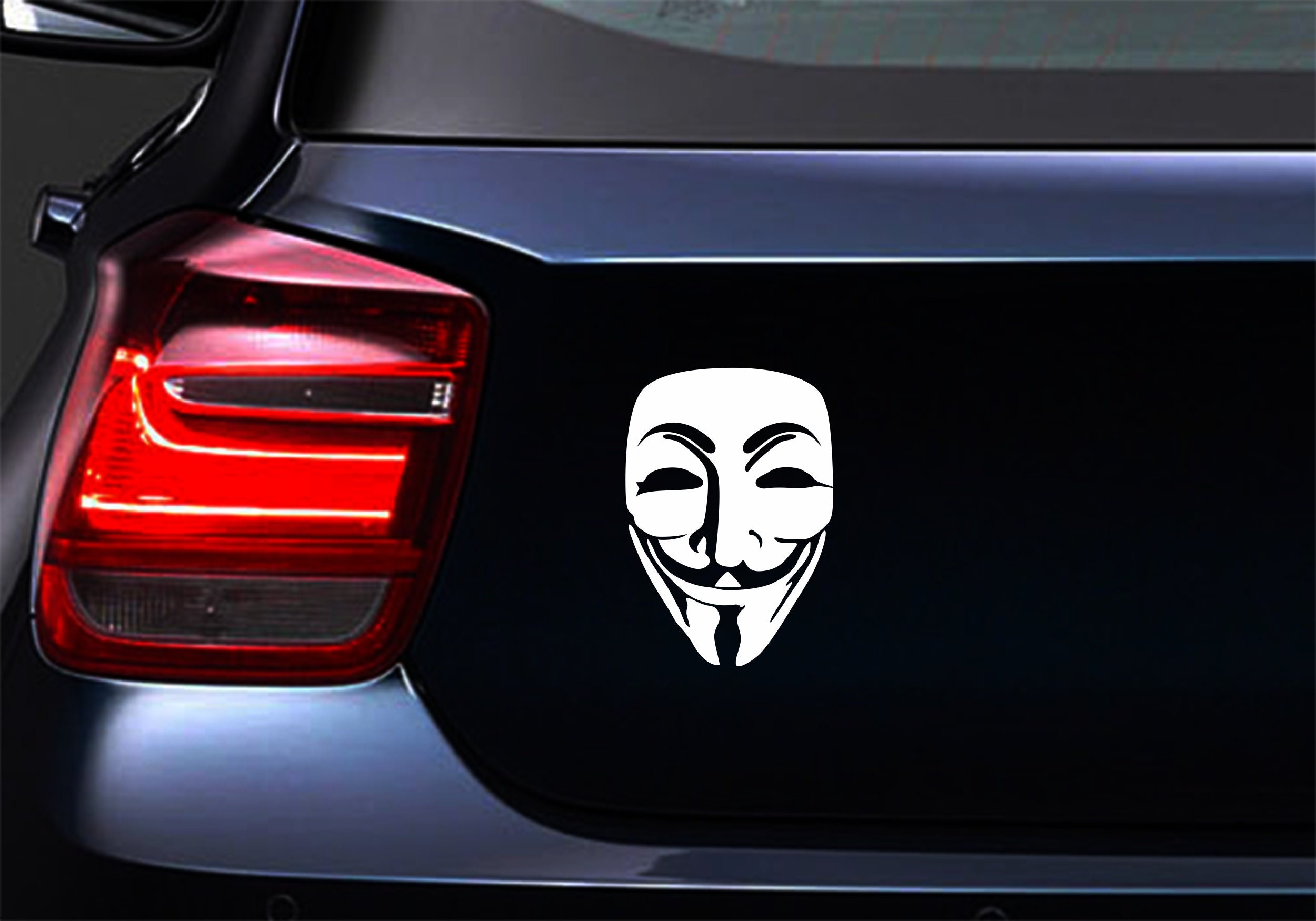 Anonymous Mask Car Laptop Motorbike Vinyl Decal Sticker - Etsy