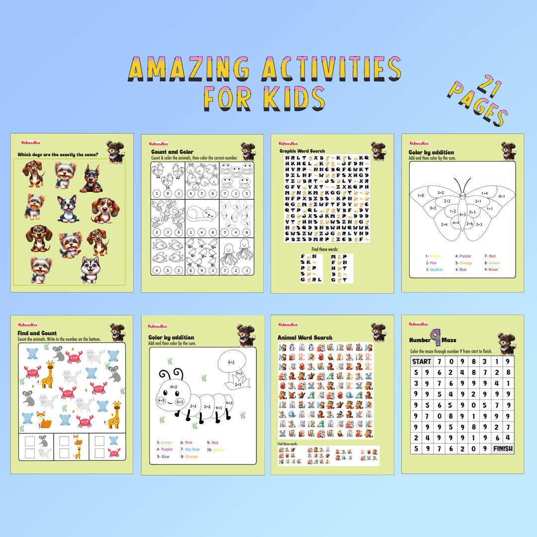 Amazing Activities for Kids Printables - Etsy UK