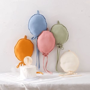 Fabric Balloon Wall Decor: Nursery Hanging Balloons, Baby Shower Set