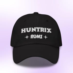 Custom Embroidered Huntrix Kpop Demon Hunters Inspired Hat, K-Drama Fan Art Hat, Embroidered Hat, Huntrix Baseball Cap
