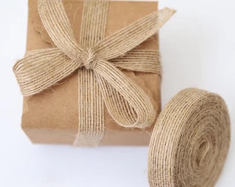 Natural Jute Ribbon, Rustic Hessian Burlap, Eco-Friendly Gift Wrap (4.5 Meters)