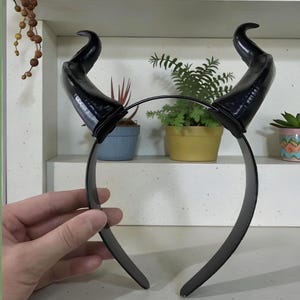 Serre-tête cornes de démon de la Reine Noire, cosplay de sorcière et diablesse