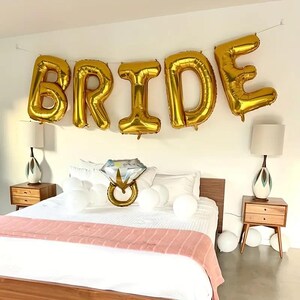 Gold Bride Foil Balloon Set - Bridal Shower Decor