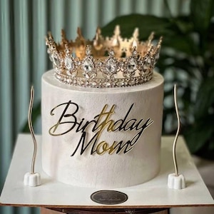 Krone Kuchen Topper, Prinzessin Krone Party Dekoration, Geburtstag Mom Krone, Barock Kristall Tiaras, Cosplay Strass Krone, Brautkrone