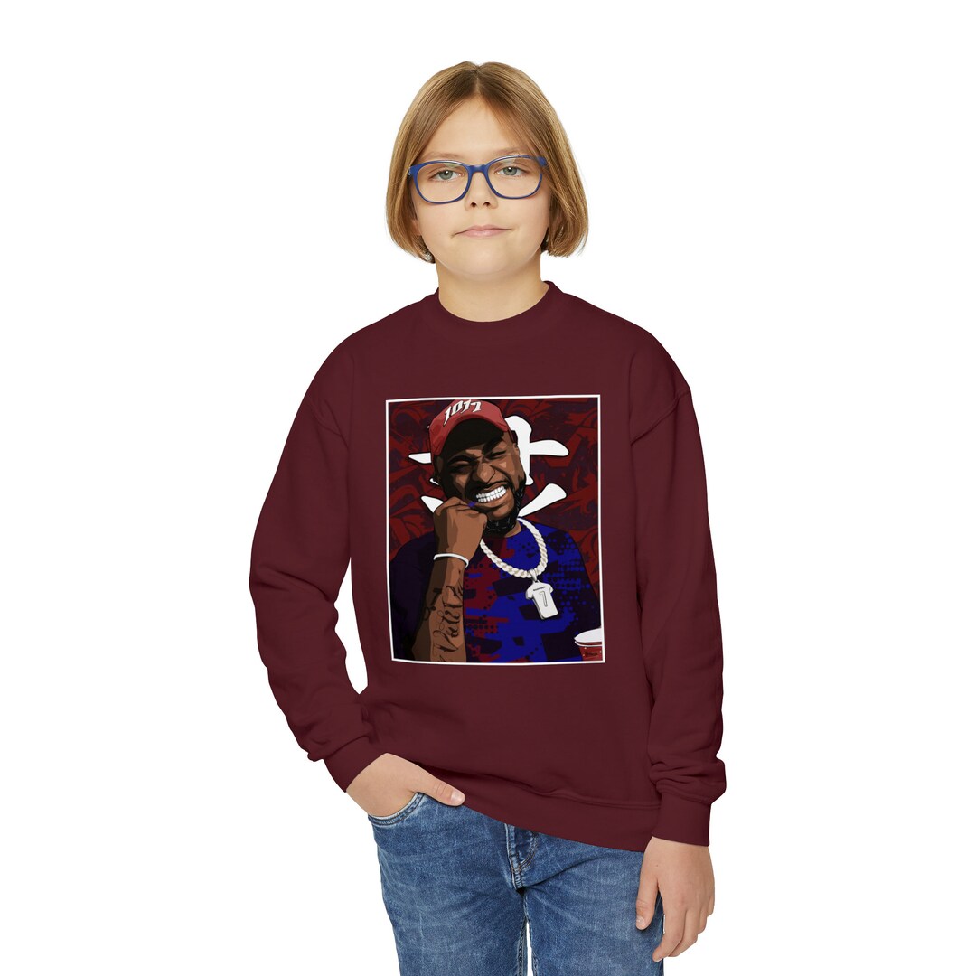 DAVIDO OBO 001 Davido Art Baddest Design Crewneck Sweatshirt for Kids