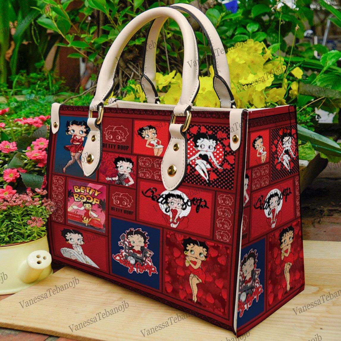 Betty Boop Cartoon Leather Bag