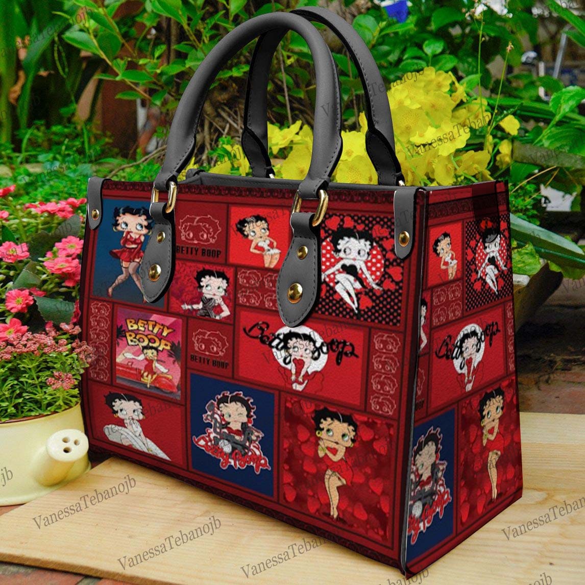 Betty Boop Cartoon Leather Bag