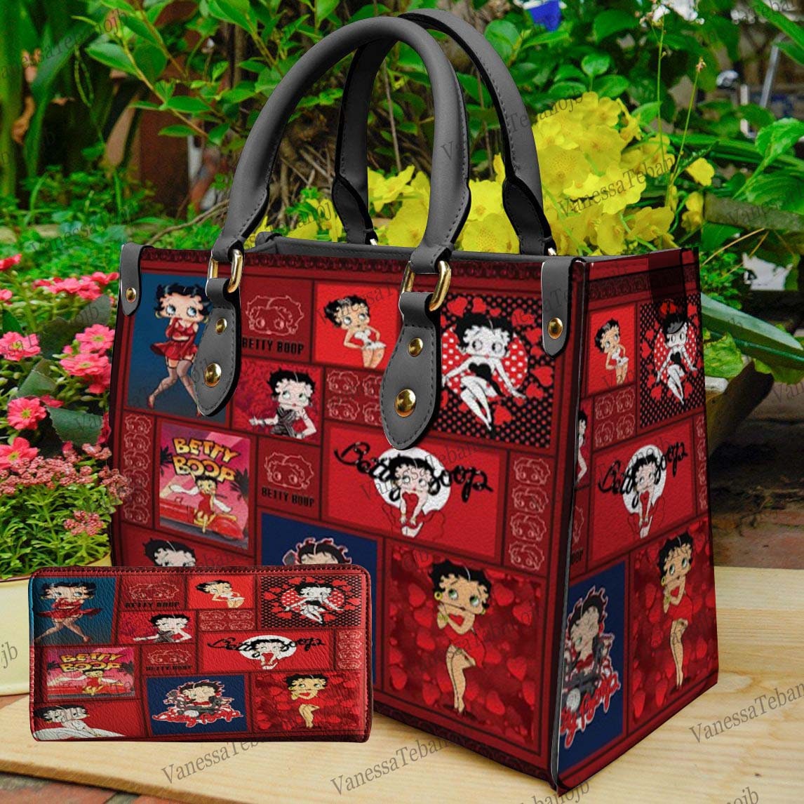 Betty Boop Cartoon Leather Bag