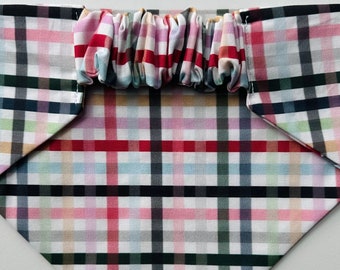 Eras Gingham • Taylor Inspired Dog Scrunchie Bandana